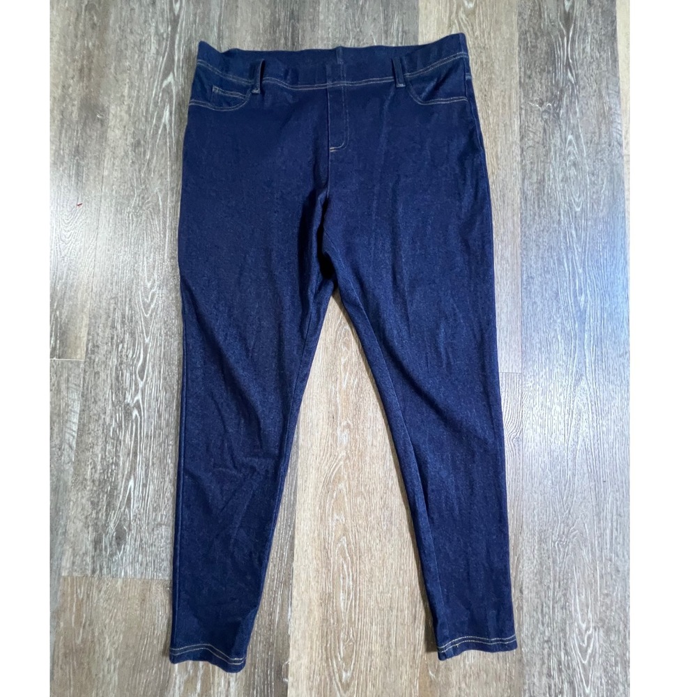 Serra Jeggings Women XL Dark Blue Denim Stretch Pull On Leggings 4935